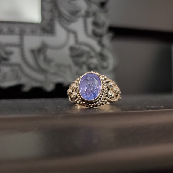 Artisan Rough Cut Tanzanite In SS Ring Sz 8 (NWOT) New Without Tags - Picture 12 of 16